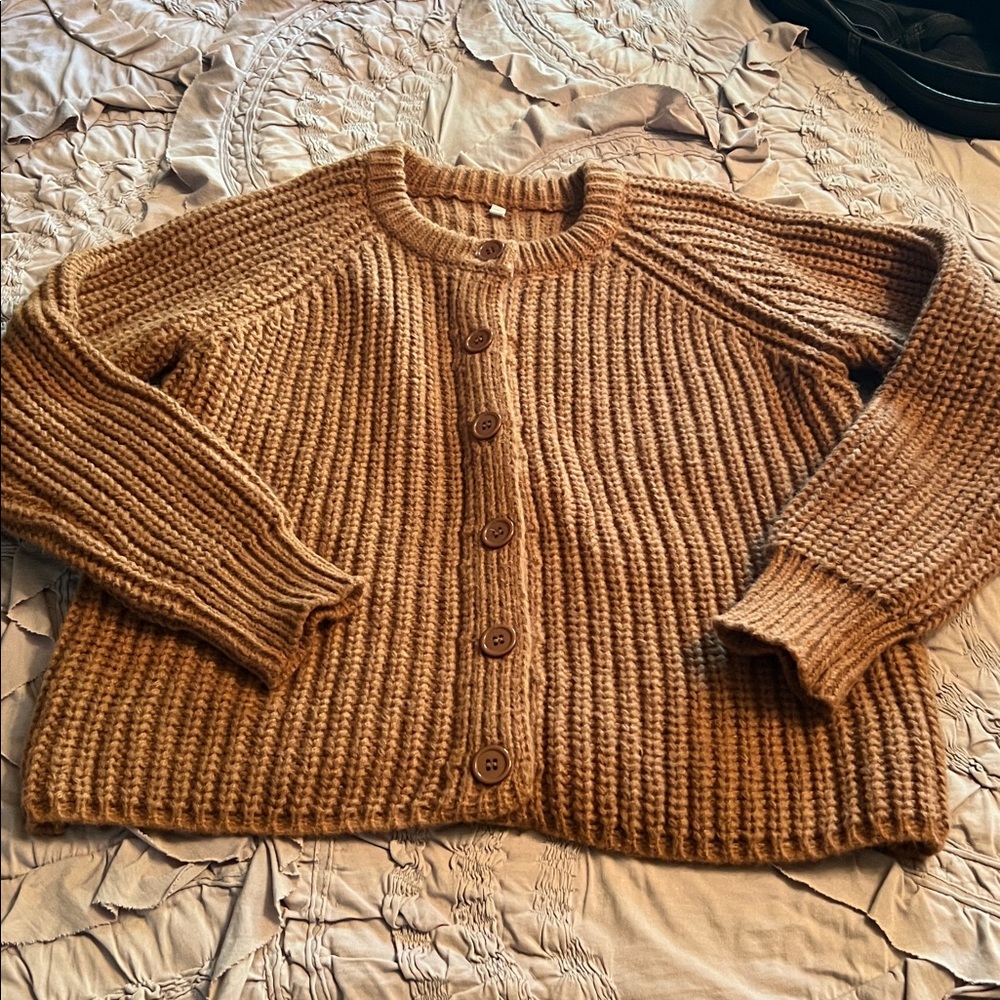 Cozy Brown Knit Cardigan